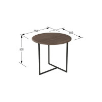 Журнальный стол Мебелик Альбано акация/чёрный 2599