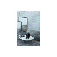 Журнальный стол Мебелик Дадли белый бетон/чёрный 2577