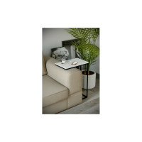 Придиванный стол Мебелик Агами белый/чёрный 1966