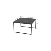 Журнальный стол Мебелик Овер черный мрамор/черный 4828