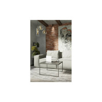 Журнальный стол Мебелик Овер черный мрамор/черный 4828