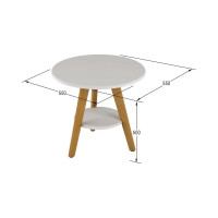 Журнальный стол Мебелик ХОГ белый/дуб светлый 3610 5553