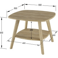 Журнальный стол Мебелик Хадсон дуб сонома/сонома 2623