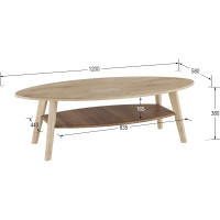 Журнальный стол Мебелик Серфинг дуб сонома/акация 6337