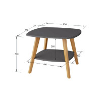 Журнальный стол Мебелик Хадсон графит/дуб светлый 6934