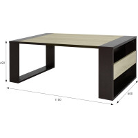 Журнальный стол Мебелик BeautyStyle 25 венге/сонома без стекла 2004