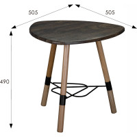 Журнальный стол Мебелик Лючия 2104 черный/бук/дуб маррон 6483