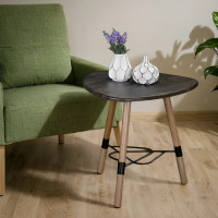 Журнальный стол Мебелик Лючия 2104 черный/бук/дуб маррон 6483