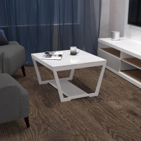 Журнальный стол Мебелик BeautyStyle 1 белый глянец/стекло белое 5275