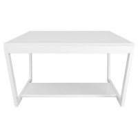 Журнальный стол Мебелик BeautyStyle 1 белый глянец/стекло белое 5275