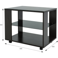 Журнальный стол Мебелик BeautyStyle 5 венге/стекло черное 2278