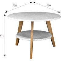 Журнальный стол Мебелик BeautyStyle 17 дуб дымчатый/бук 6757