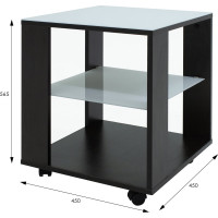 Журнальный стол Мебелик BeautyStyle 6 венге/стекло белое 1059