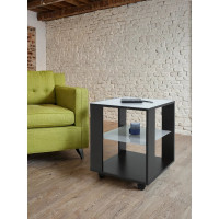 Журнальный стол Мебелик BeautyStyle 6 венге/стекло белое 1059