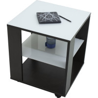 Журнальный стол Мебелик BeautyStyle 6 венге/стекло белое 1059