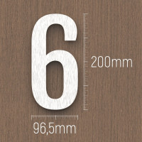 Цифра из металла на дом/ворота/забор, 6_F Промсвязь, 200 мм PSN6F200