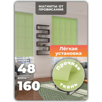 Однотонная рулонная штора Peora зеленая 48х160 см 66997