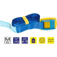 Ремень для крепления грузов Alca быстрый зажим, 4 м х 25 мм, синий 405300