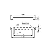 Крепление DKC к стене TM 300 для вертикального монтажа основание 300, горячеоцинкованное 1шт BMM1030HDZ