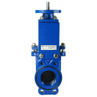 Задвижка шиберная DN.ru GGG40-SS304-NBR-2W-ISO Ду80 Ру16, голый шток, ISO-фланец D040-03154