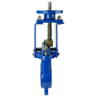 Задвижка шиберная DN.ru GGG40-SS304-NBR-2W-ISO Ду80 Ру16, голый шток, ISO-фланец D040-03154