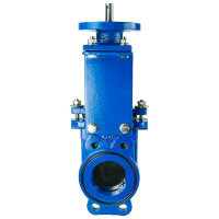 Задвижка шиберная DN.ru GGG40-SS304-NBR-2W-ISO Ду80 Ру16, голый шток, ISO-фланец D040-03154