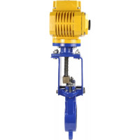 Задвижка шиберная DN.ru GGG40-SS304-NBR-2W-ISO Ду80 Ру16, электропривод MT-50 220В D040-02640