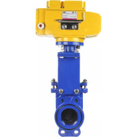 Задвижка шиберная DN.ru GGG40-SS304-NBR-2W-ISO Ду80 Ру16, электропривод MT-50 220В D040-02640