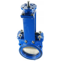 Задвижка шиберная DN.ru GGG40-SS304-NBR-2W-ISO Ду200 Ру16, голый шток, ISO-фланец D040-03174