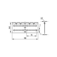 Регулируемый горизонтальный соединитель DKC внешний, H80 1шт LP0081