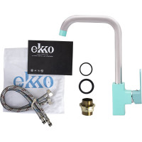 Смеситель для кухни Ekko с гайкой бирюзовый E40303
