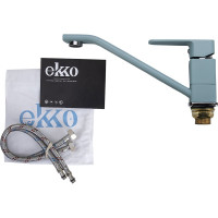Смеситель для кухни с гайкой Ekko бирюзовый E49303