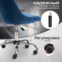 Кресло TetChair SWAN флок синий 32 15333