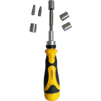 Реверсивная отвертка NIKONA с набором бит и головок SAE и metric 56 предметов 29-357