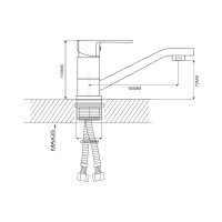 Смеситель для раковины Ekko с гайкой, фиолетовый E45302