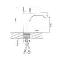 Смеситель для раковины Ekko с гайкой, фиолетовый E10302