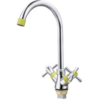 Смеситель для кухни Ekko с гайкой, с цветными наконечником и ручками, салатовый E49118-6