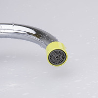 Смеситель для кухни Ekko с гайкой, с цветными наконечником и ручками, салатовый E49118-6