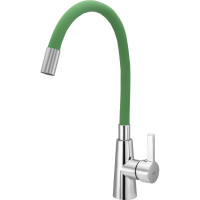 Смеситель для кухни Ekko гибкий излив, с гайкой, салатовый E4205-E52