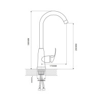 Смеситель для кухни Ekko с гайкой E40057
