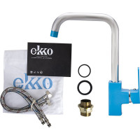 Смеситель для кухни Ekko с гайкой, синий E40304