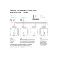 Умный сенсорный 1-клавишный выключатель WERKEL W4510608 черный a048326
