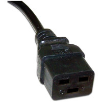 Шнур питания LANMASTER C19-C20, 3х1.5, 220В, 16А, 5 метров LAN-PP19/20-5.0-BK