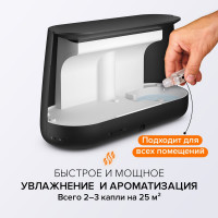 Увлажнитель воздуха ультразвуковой Stadler Form Ben, с ароматизатором и эффектом пламени, черный B-002