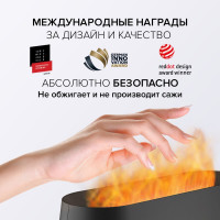 Увлажнитель воздуха ультразвуковой Stadler Form Ben, с ароматизатором и эффектом пламени, черный B-002