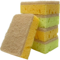 Крупнопористые губки для посуды EUROHOUSE 86х62х30 мм, 5 шт 14330