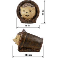 Светильник TDM ELECTRIC ПП-2019 "Ежик в кашпо" на солнечных батареях, 14,5x11x11 см, SQ0330-0170