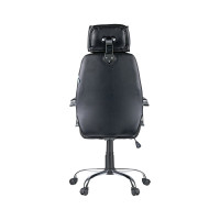 Кресло руководителя Helmi HL-E05 Event, экокожа черная, хром, механизм качания 274825