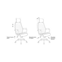 Кресло руководителя Helmi HL-E05 Event, экокожа черная, хром, механизм качания 274825