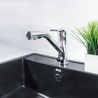 Смеситель для кухни Ekko с подключением фильтра питьевой воды, с гайкой E4304